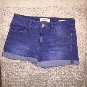 Blue pacsun super stretch shortie shorts